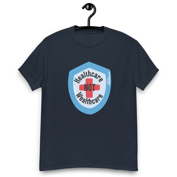 Tops - Healthcare Not Wealthcare tee (navy blue)